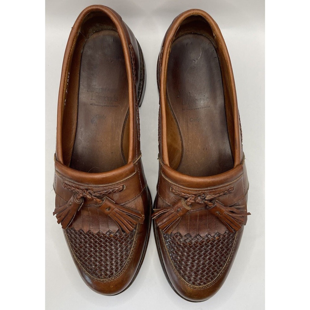 Allen Edmonds Cody 9.5 D Dress Brown Slide On Oxfords